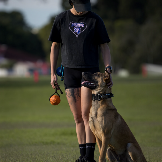 AVAILABLE MARCH 9 DOPAMINE DOG Barbed Crop Tee